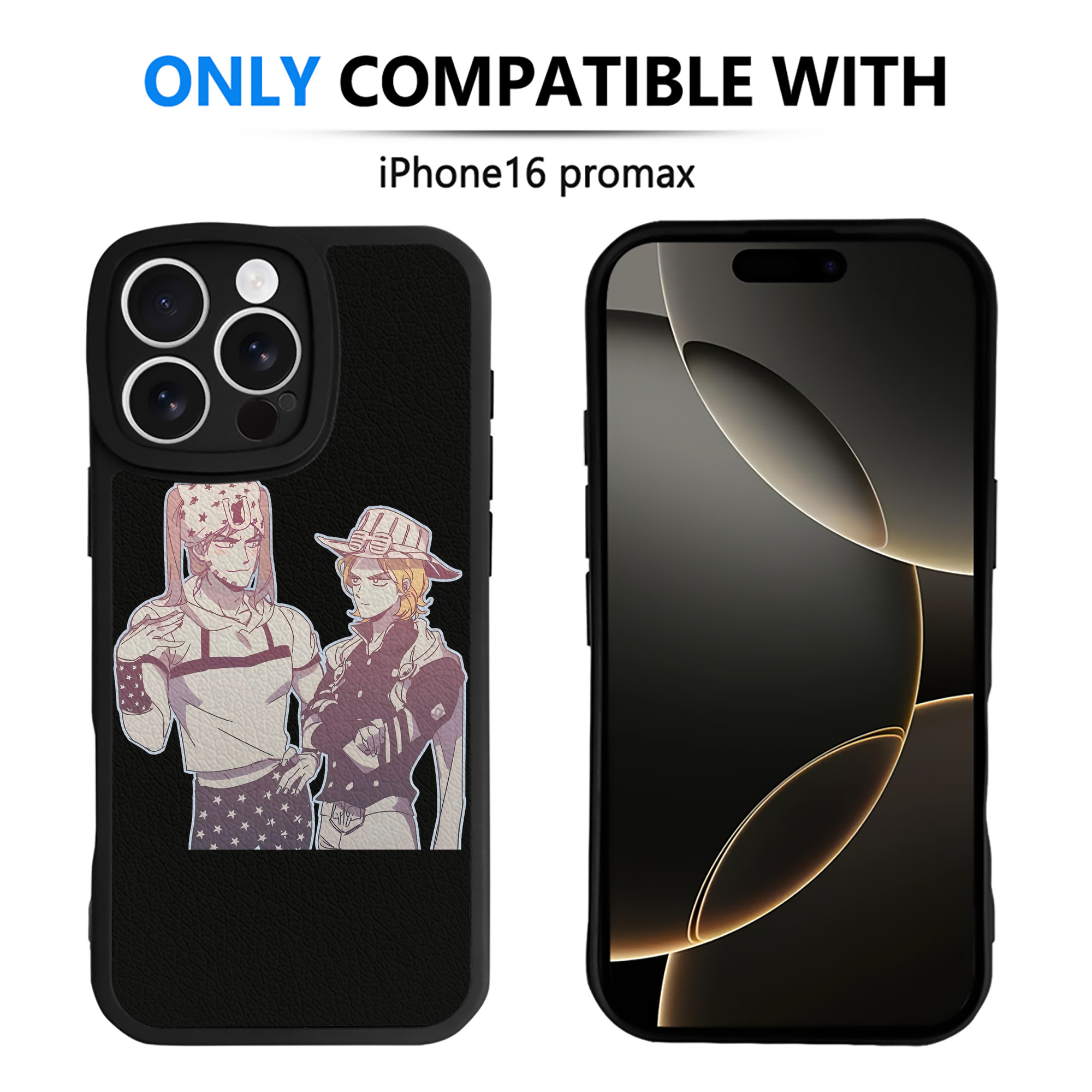 （画像用） ジョジョの奇妙な冒険 JoJo's Bizarre Adventure 【iPhone 16シリーズ対応】シリコンスマホケース（レザー調） 材質：シリコン